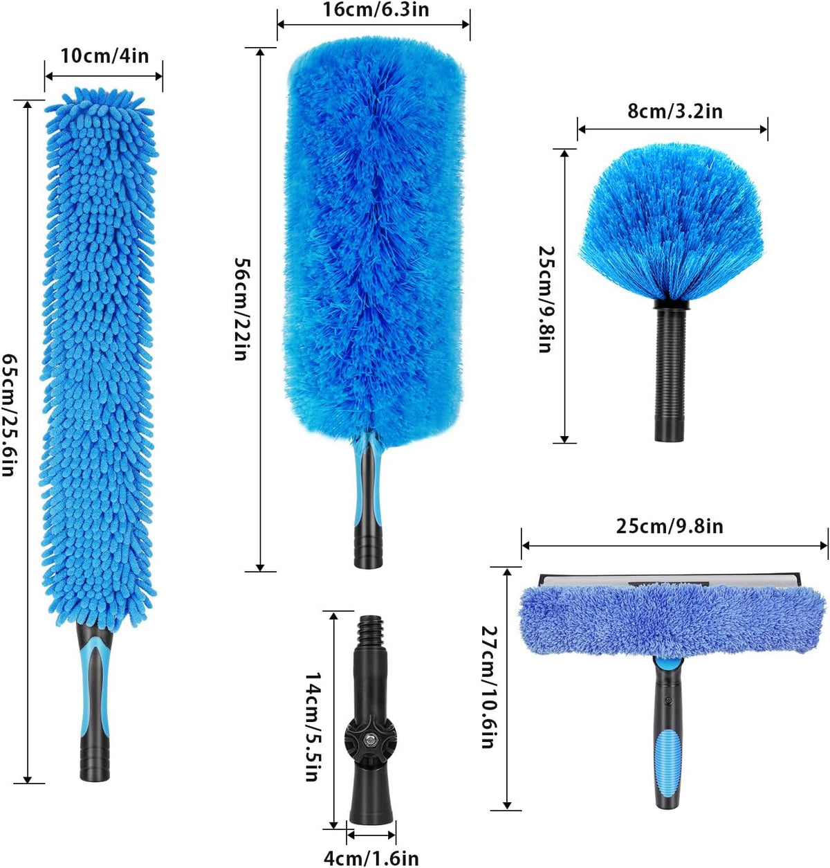 30 Foot High Ceiling Duster Kits with 4.7-24FT Carbon Fiber Extension Pole