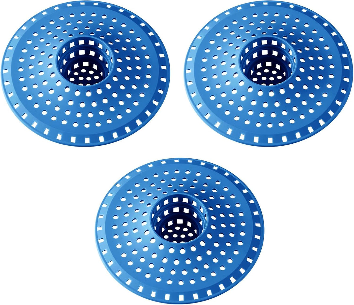 3Pcs Silicone Hair Catcher Shower Drain for Bathtub & Sink Trap/Strainer
