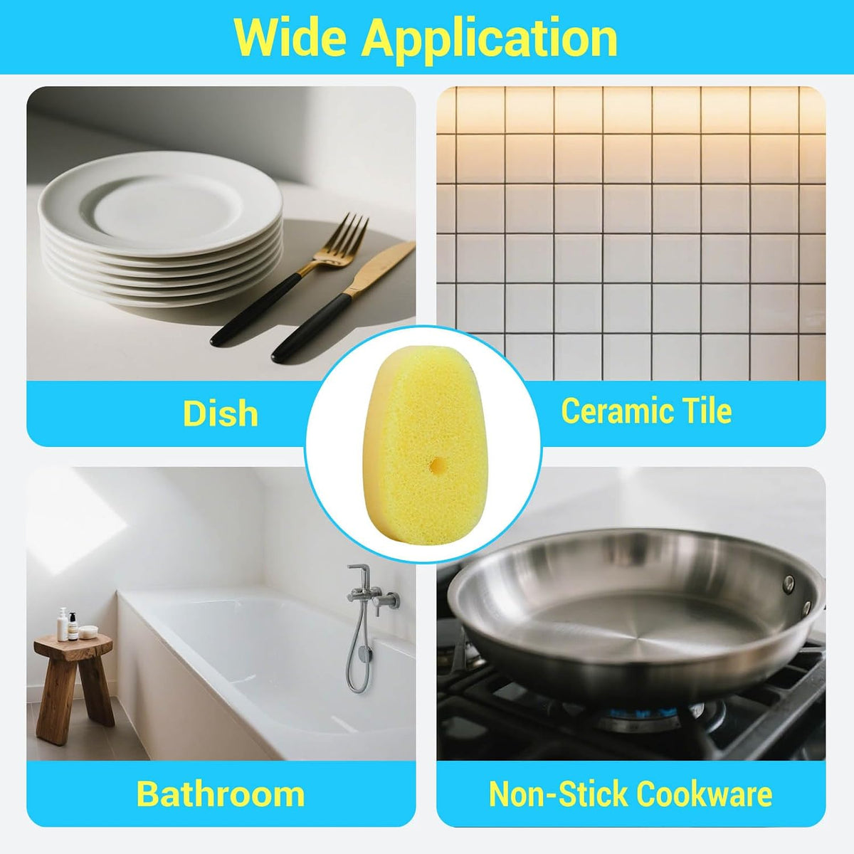 16Packs Dish Wand Sponge Refills for Scrub Daddy Dish Daddy - Replacement Heads for Dish Sponges, Non Scratch Dish Washing Scrubbers, Kitchen Dish Cleaning (Only Refills)