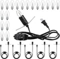 VIHOSE Salt Lamp Cord Replacement Set 6 Pcs 5.9FT Power Cord with Dimmer Switch 18 Pcs C7 15w Lights Bulbs for Himalayan Rock Lamps Night Lights Decorative Replacement Accessory