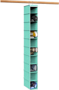 Simple Houseware 10 Shelves Closet Hanging Shoe Organizer, Turquoise