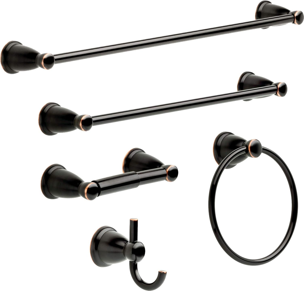 Franklin Brass Kinla (1-Pack) Toilet Paper Holder Oil Rubbed Bronze Tissue Roll Holder for Bathroom Organization and Storage Spring-Loaded Toilet Tissue Holder Wall Bathroom Accessories KIN50-OB1