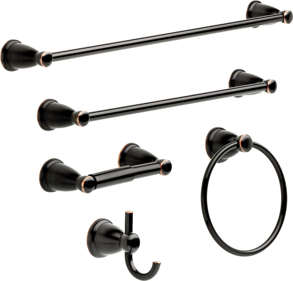 Franklin Brass Kinla (1-Pack) Toilet Paper Holder Oil Rubbed Bronze Tissue Roll Holder for Bathroom Organization and Storage Spring-Loaded Toilet Tissue Holder Wall Bathroom Accessories KIN50-OB1