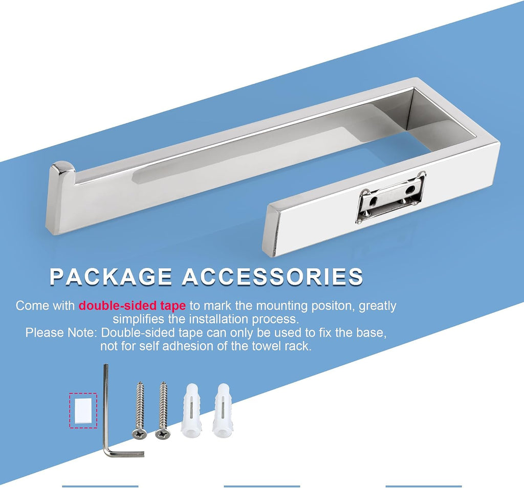 Sayayo Bathroom Hand Towel Holder, Chrome Wall Mounted