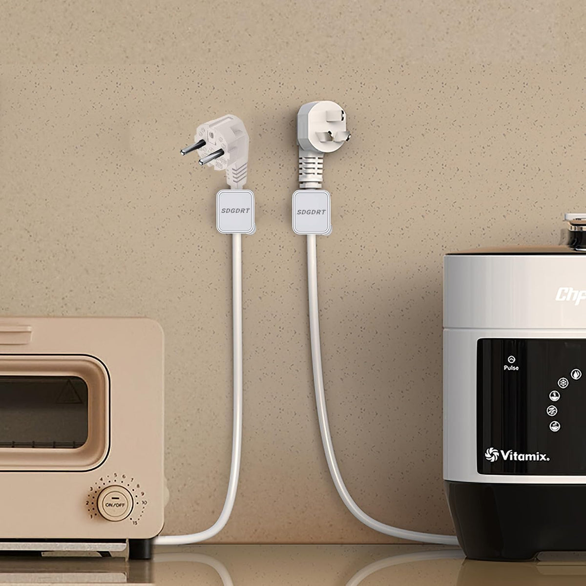 12 Pack Mini Magnetic Cord Holder, Residue-Free Self Adhesive Auto-Lock Cable Clips, Reusable Wire Keeper for Desktop, Car, Nightstand, Charging & Earphone Wires, White Cable Organizer Clips