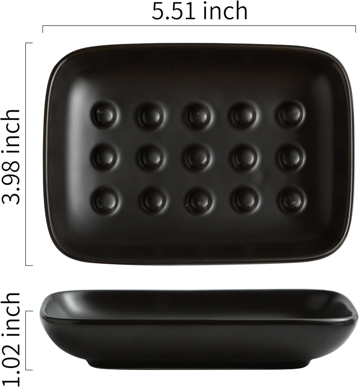 Miamolo Soap Dish for Shower, Ceramic Soap Holder for Bath, Save Soap Loss