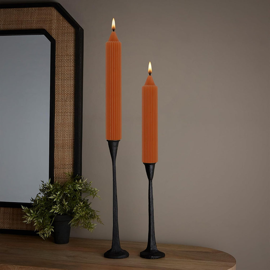 Root 4-Count Unscented Grecian Collenette Candles, 7-Inch, Rust