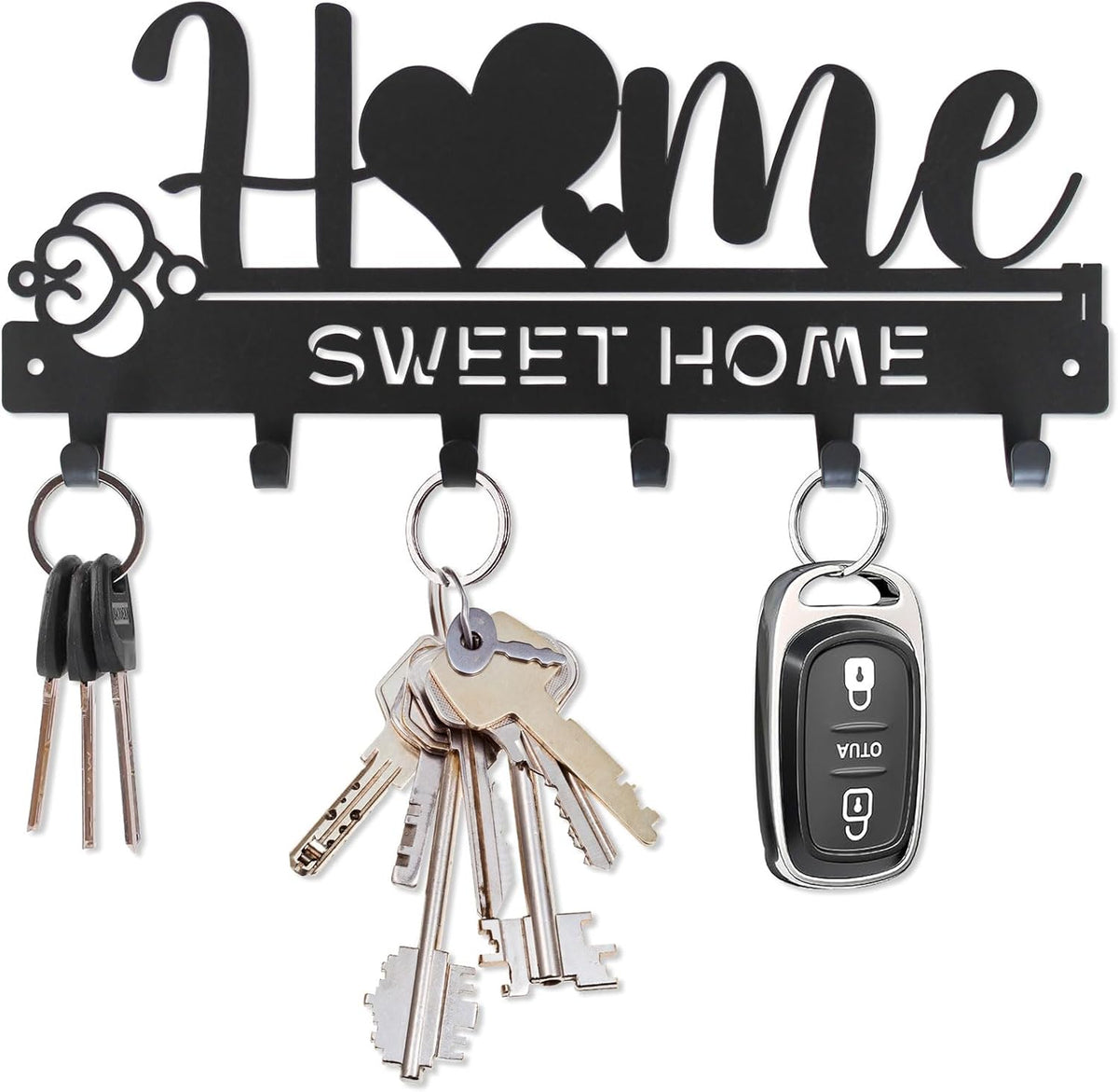 “Home Sweet Home”Key Holder wall Mount(Normal Size:11.02x4.84inches)