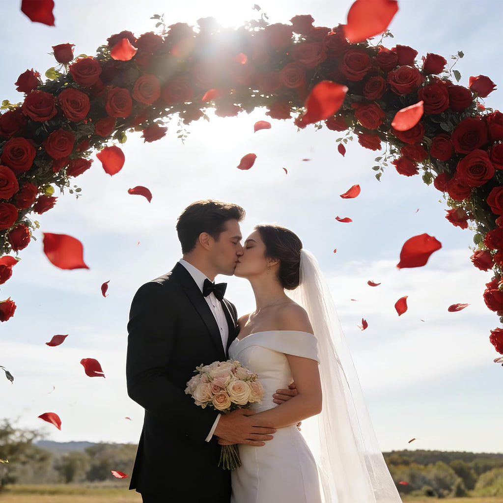 Anwyll 3000Pcs Red Rose Petals - Artificial Faux Flowers Fake Rose Petals for Wedding Proposal Engagement Romantic Night Anniversary Valentine's Galentine's Day Decoration Home Room Party Decor