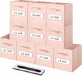 Storage Bins,11" Cube Storage Bin with Labels,10pcs,Pink