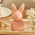 Luminara Easter Bunny Candle- Dusky Rose 4.5" x 4.5" x 8.5"- Flameless Real-Flame Holiday-Inspired Decor- AA Batteries- Flickering LED Flame