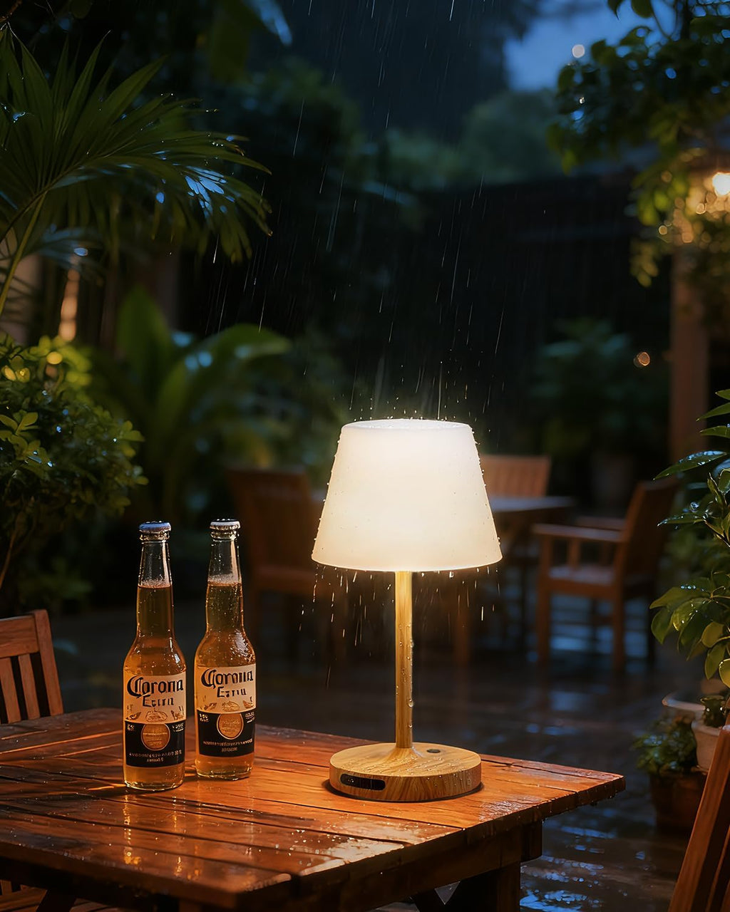 SAIWEYA Outdoor Waterproof Shower Lamp, 8000mAh Rechargeable Bathroom Lamp
