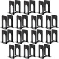 HappyHapi 14 Pairs Book Ends, Heavy Duty Bookends for Shelves, Black