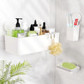 LUXEAR Shower Caddy Suction Cup Shower Basket 3 Pack