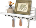 Rebee Vision Key Holder Wall Mount for Entryway & Home Office Decor, White