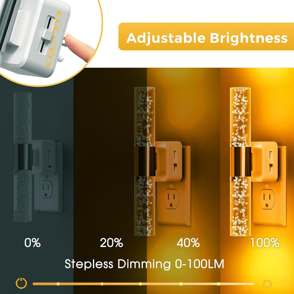 L LOHAS LED Amber Night Light, Night Lights Plug into Wall, Sleep Light
