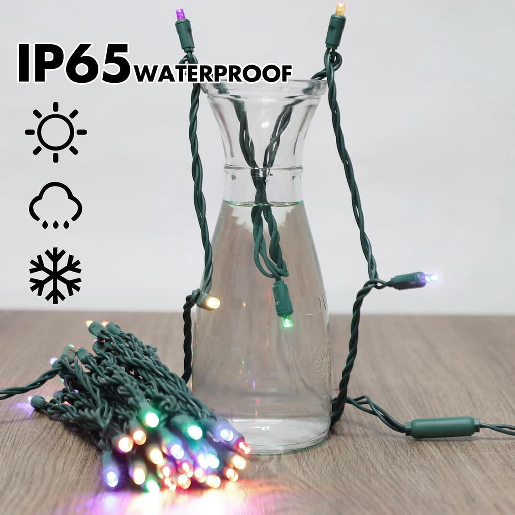 LAMPHOME Multicolor Pastel String Lights, 25FT 50LED Mini Christmas Fairy Lights Plug in for Christmas Tree Xmas Garland Easter Wedding Holiday Party Indoor Outdoor Patio Garden Home Decor