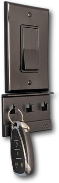 Mount Genie® Key Holder | Light Switch Mount | No Screws/Tape | Black 1Pack