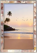 4x6 Mother of Pearl Shell Metal Picture Frame Colorful 1Pc