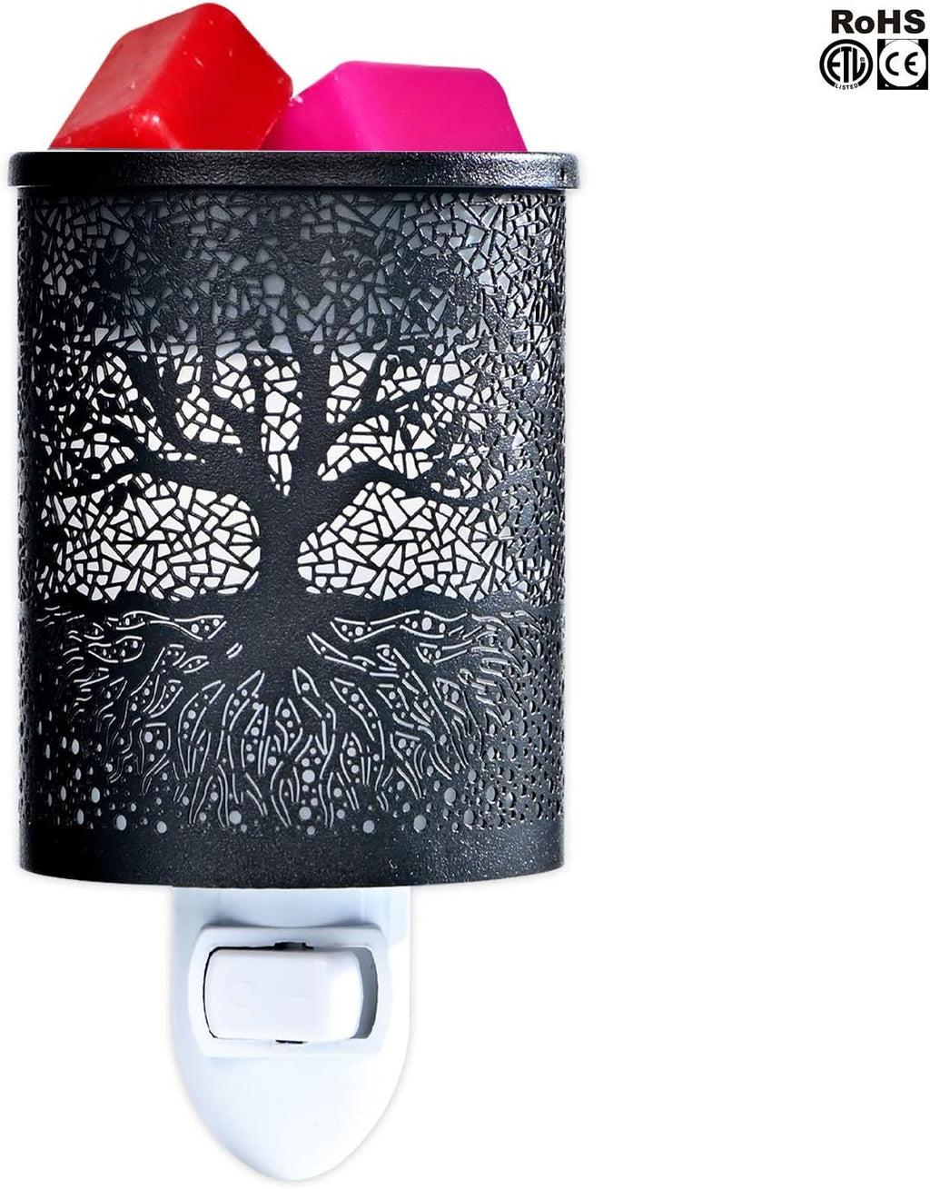 ASAWASA Metal Plug-in Wax Warmer with 1 pics Silicone liner(Banyan)