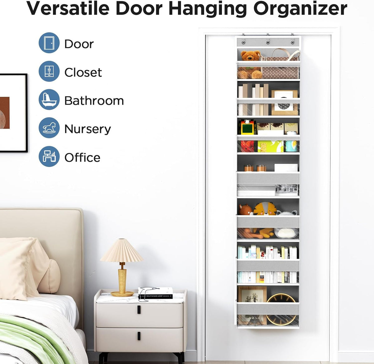 Mefirt Over The Door Organizer, 7 Tier Door Hanging Organizers