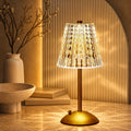 Small Gold Cordless Table Lamp Rechargeable for Kichen Countertop Dining