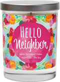 Hello Neighbor - Housewarming Gifts New Home - House Warming Candle for Women, Men, Couples, Apartment, Decor Ideas, Welcome, Hostess, Handmade in USA