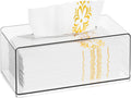 Cq acrylic Tissue Box Holder,Clear Tissue Box Cover Rectangle for Kleenex Tissue Cube Box,Napkin,Facial Tissue Dispenser Box Case for Countertop,Bathroom,Kitchen,Home,Office,10.2x5.5 Inch