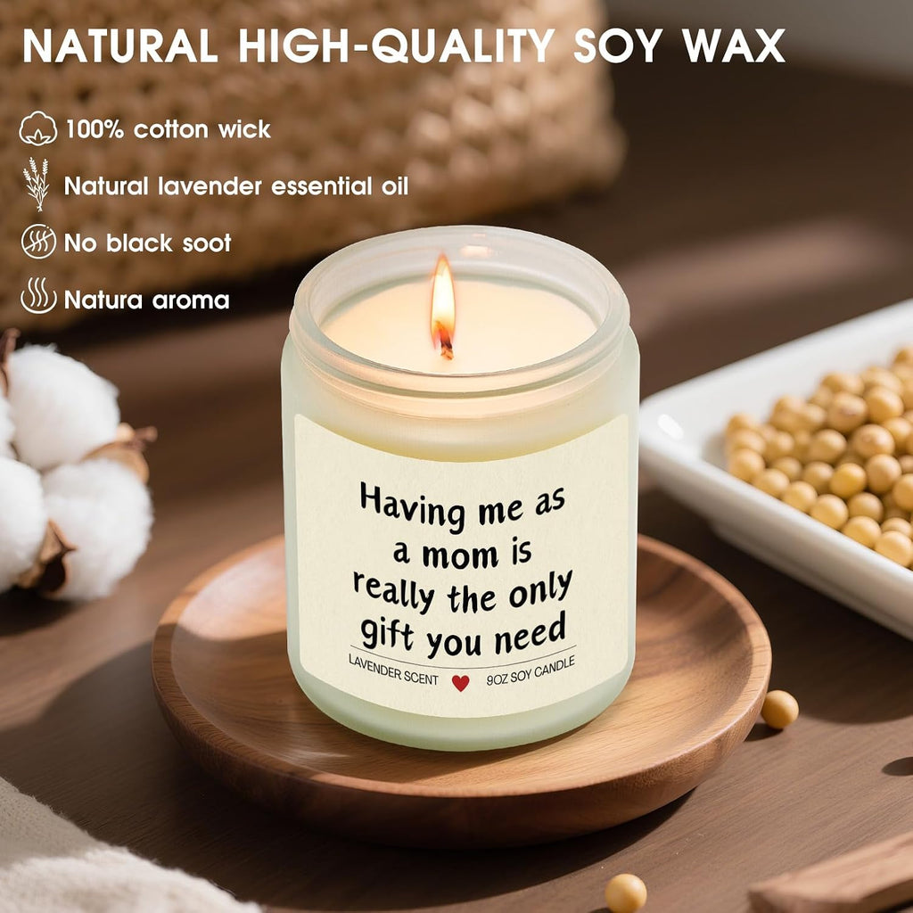 KOSMICKISS Lavender Soy Candle, Daughter Gifts from Mom 9oz, 1 Pack