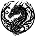 RESACO Metal Dragon Wall Art Dragon Wall Decor Western Room Decor Man Cave Decorative Dragon Head Wall Mount Dragon Lover Gifts