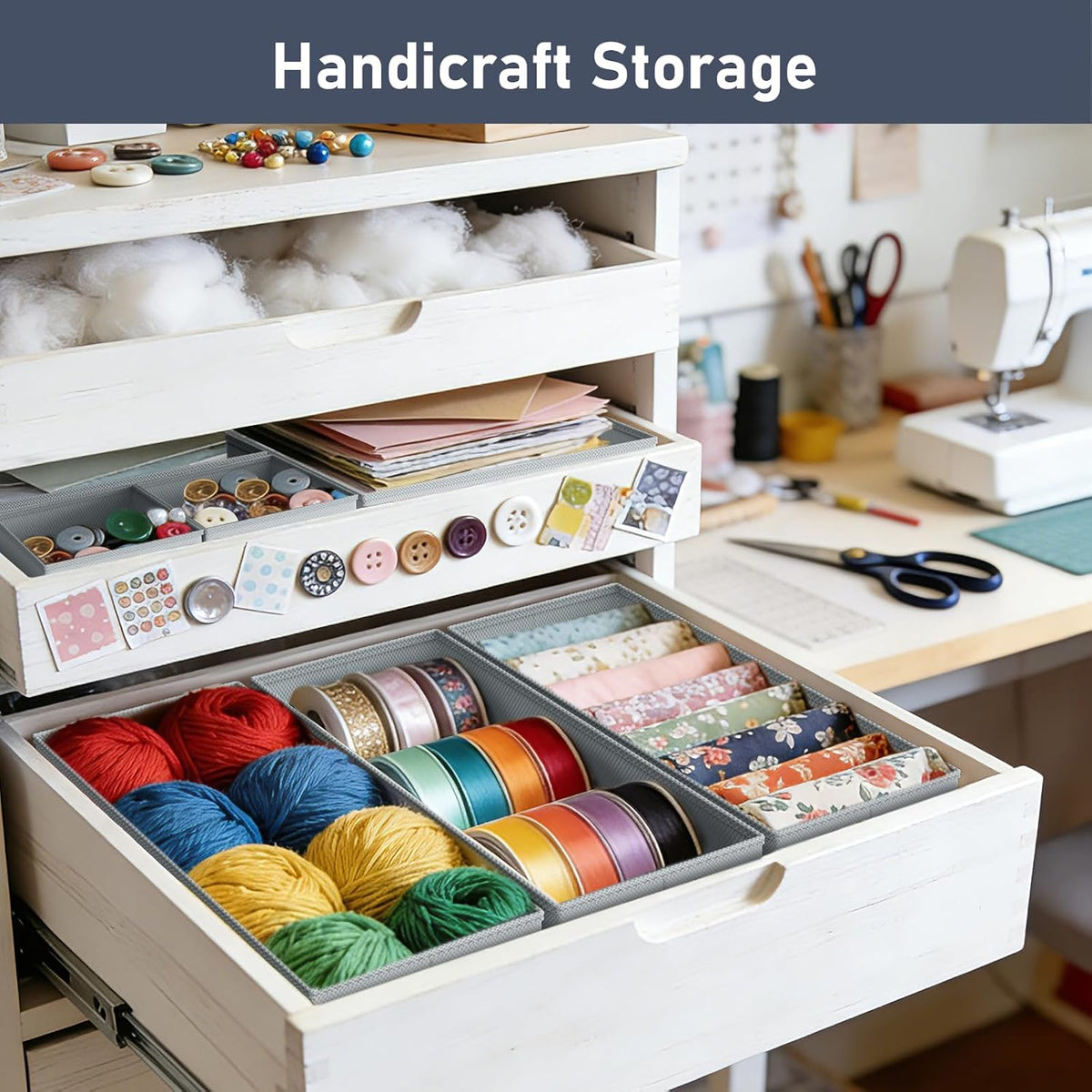 DIMJ Drawer Organizer Clothes Storage - 24 Pack Baby Dresser Organizer for Nursery, Small Fabric Closet Drawer Organizer Bins for Underwears Socks, Foldable Storage Dividers Organization for Bedroom