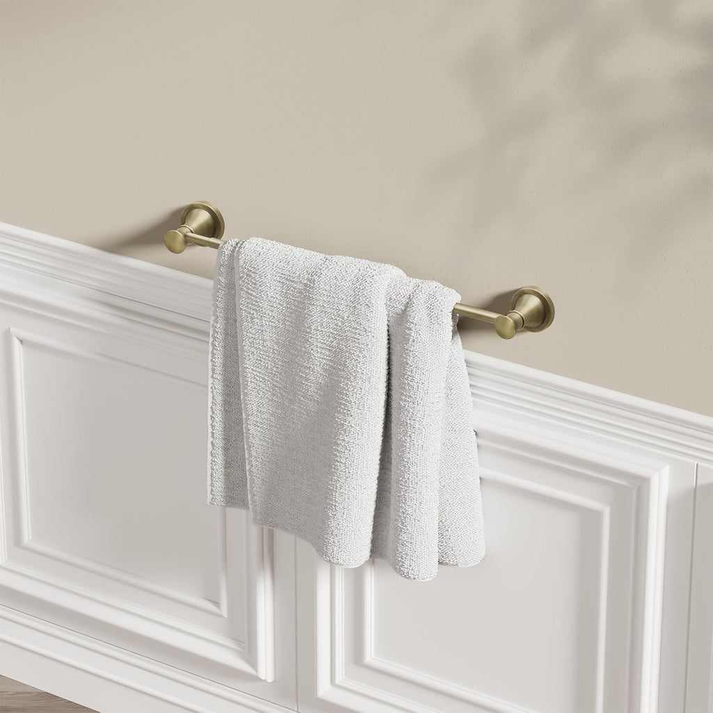 BESy Towel Racks for Bathroom Wall Mounted Bath Towel Bar Antique Brass