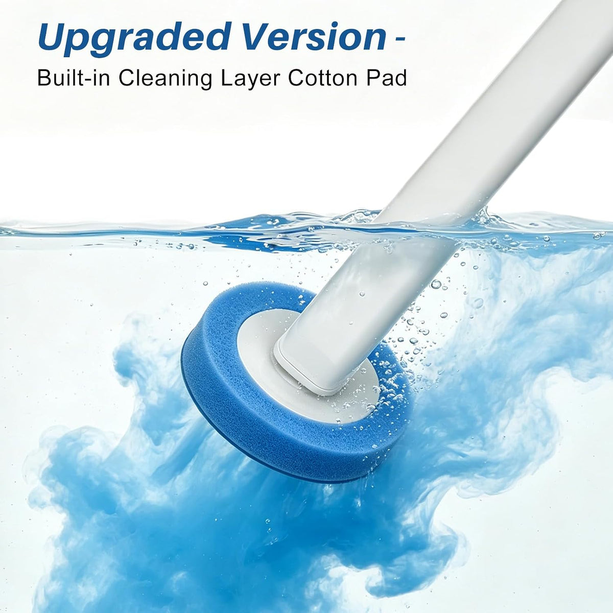 Disposable Toilet Brush Set with Automatic Lid 20 Replacement Heads, White