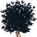 GREENTIME 6 Pack 23.5'' Artificial Black Italian Ruscus Stems Faux Leaves