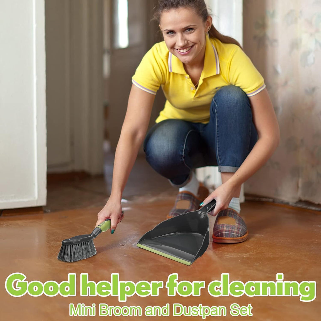 Zopeal 6 Set Dustpan and Brush Set, Small Handheld Broom for Home Kitchen