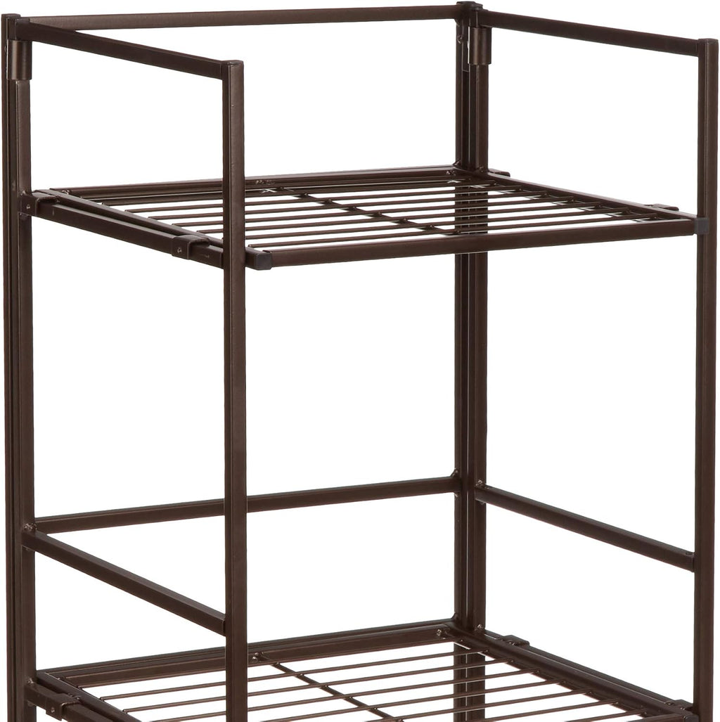 Amazon Basics 4-Tier Iron Towel Shelf Black 11.4"L x 11.8"W x 44.5"H