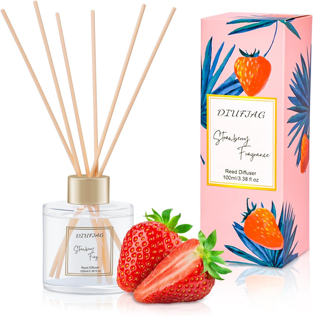 100ml Scent Diffuser with 6 Fiber Sticks, 3.5 oz Reed Diffuser Set