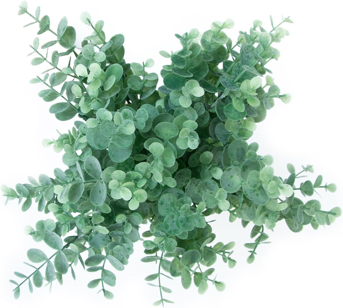 5Pcs Artificial Eucalyptus Stems，Artificial Greenery Fake Dust Frosted Eucalyptus Branches Leaves，Fake Plants for Decoration (Sage Green- 13.8 in)