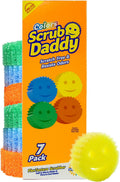 Scrub Daddy Scratch-Free Multipurpose Kitchen Sponges - Bulk Dish Sponges for Kitchen, Bathroom, Household Cleaning & More - Made with BPA-Free Polymer Foam (7 Count)