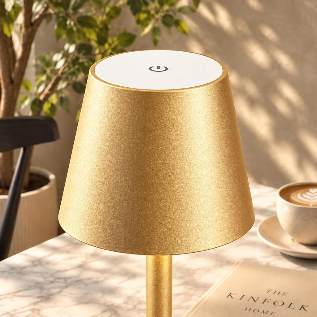 Fizrice Gold Rechargeable Table Lamp 4 Pack Portable Cordless Light