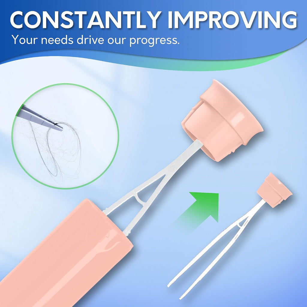 BOOMJOY Toilet Brush and Holder Set, Silicone Toilet Bowl Cleaner Brush, Toilet Scrubber Brush with Tweezers for Bathroom Cleaning, RV Accessories and House Organization Must-Haves - Pink