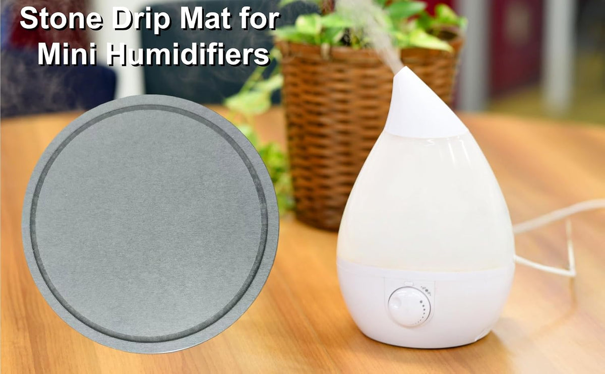Stone Drying Mat for Mini Humidifiers,10" Round Water Absorbing Stone Tray