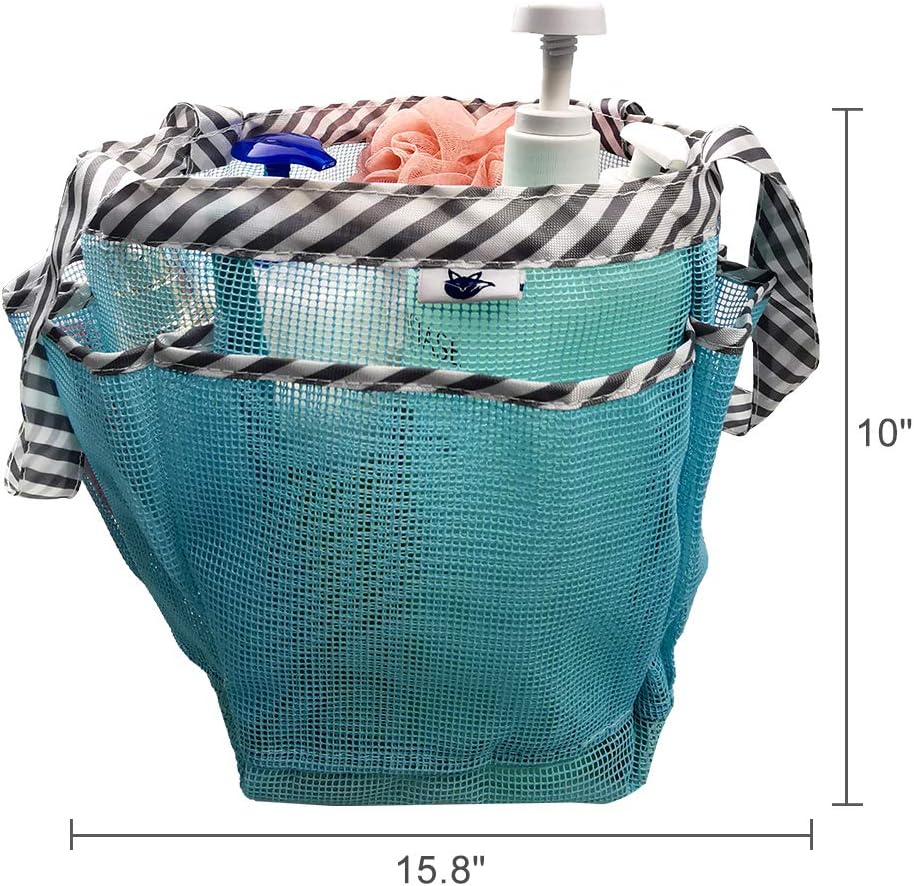 SPINFOX 2 Pack Mesh Shower Caddy Portable, Hanging Bags for Camping Dorm