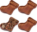 Jingmore 4 Pcs Christmas Wooden Bowl Tray Xmas Stockings Dough Board