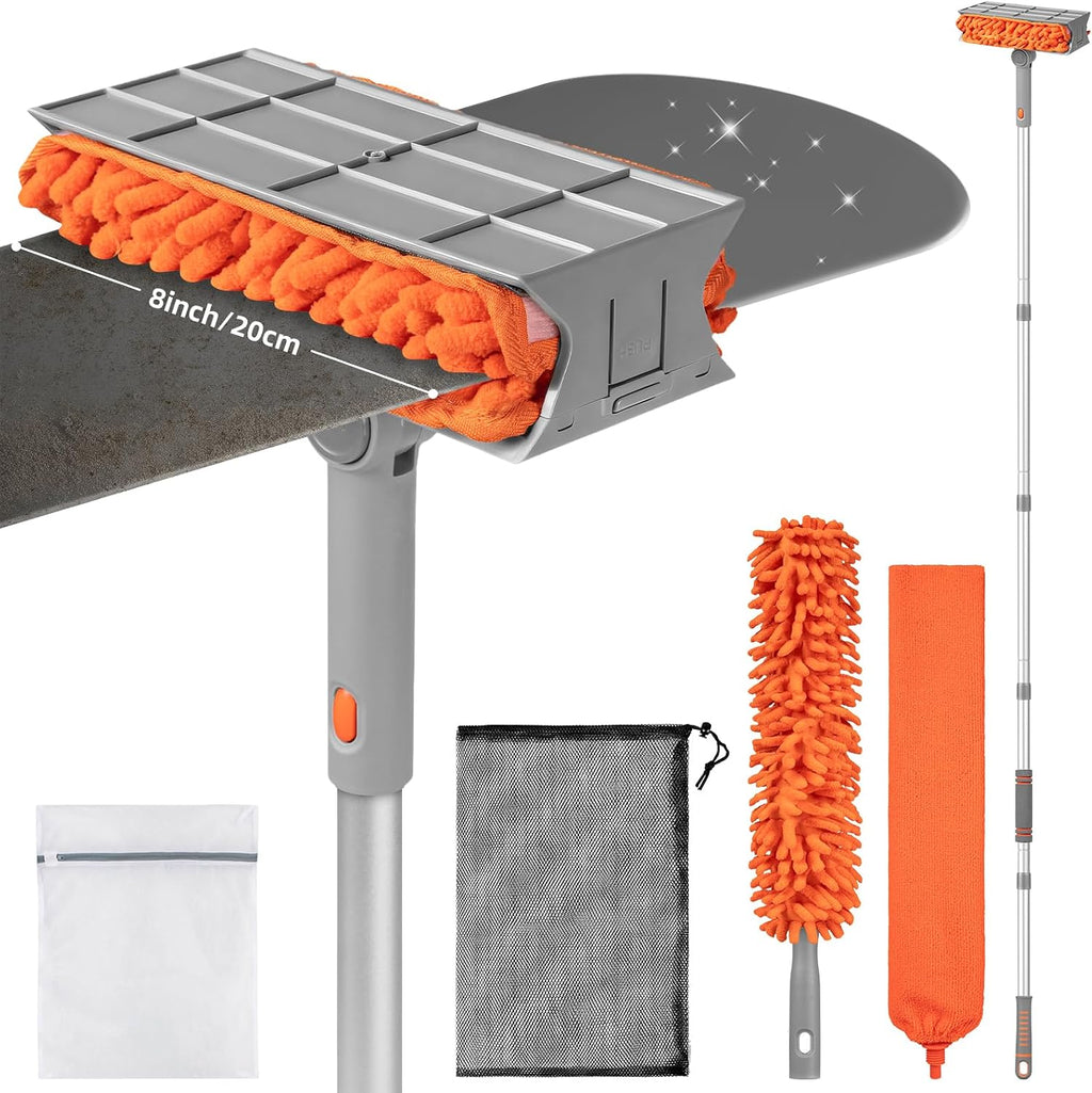 Ceiling Fan Cleaner Duster with 6 Ft/77'' Extension Pole, Multi-Functional