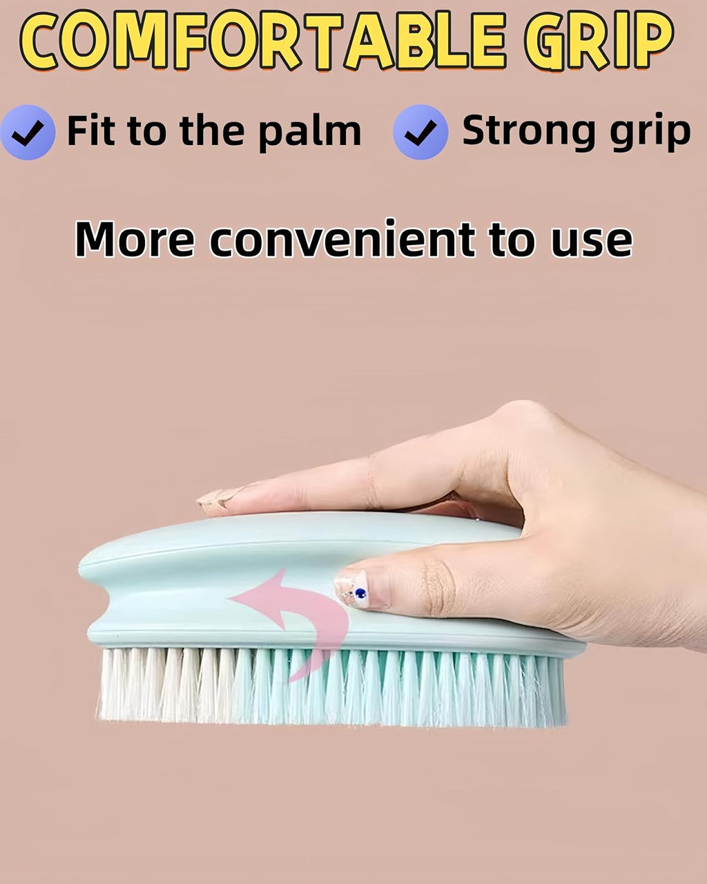 2 Pack Soft Bristle Cleaning Scrub Brush Laundry Brush Scrubber Brush