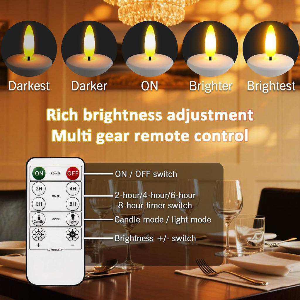 HL Rechargeable LED Tea Lights with USB Charging Base & Remote Timer