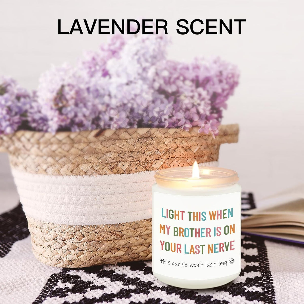 Sister in Law Gifts, Birthday Gifts for Sister in Law，Lavender Candle, 7oz