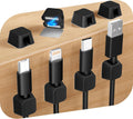 Viaky 8 Pack Magnetic Cord Holder,Black Cable Clips for Desk,Home,Office