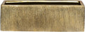 Royal Imports Ceramic Rectangle Vase for Centerpieces 4" Tall Etched, Gold